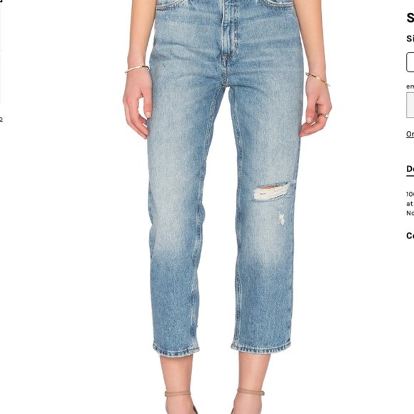 M.i.h JEANS JEANNE HIGH-RISE CROPPED DISTRESSED JEANS - Picture 9 of 11